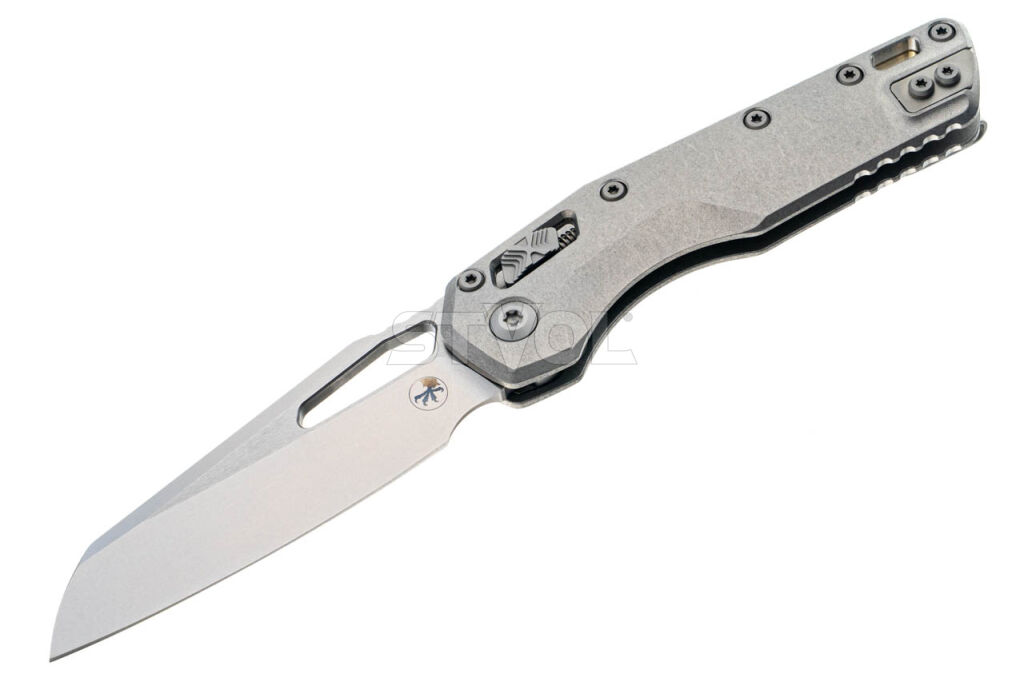Нож Microtech MSI Ram-Lok Marfione Select Stonewash Slab side Titanium w/bronze