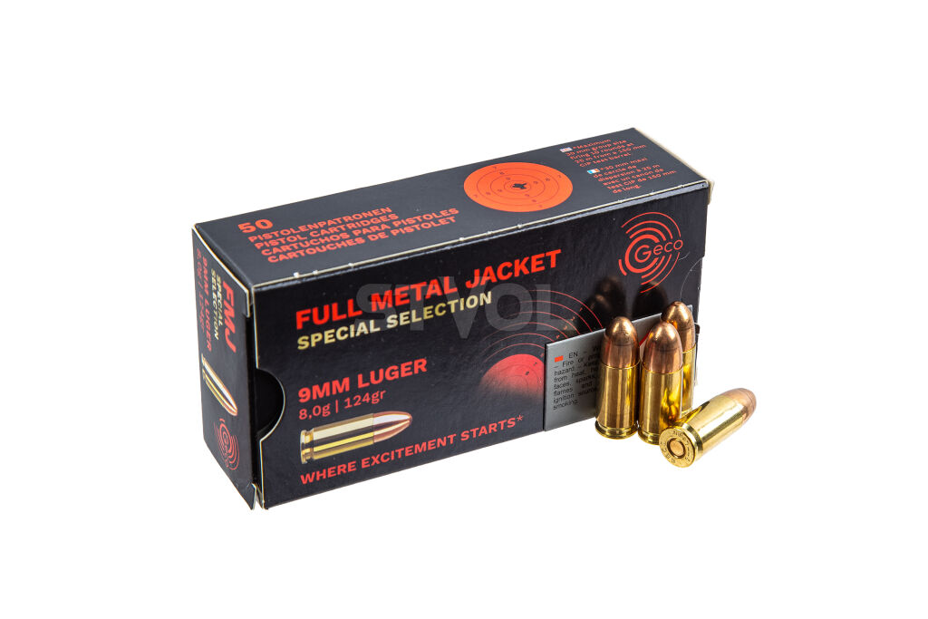 Патрон нарезной Geco 9mm Luger FMJ 8.0g Special Selection 50 шт./уп.