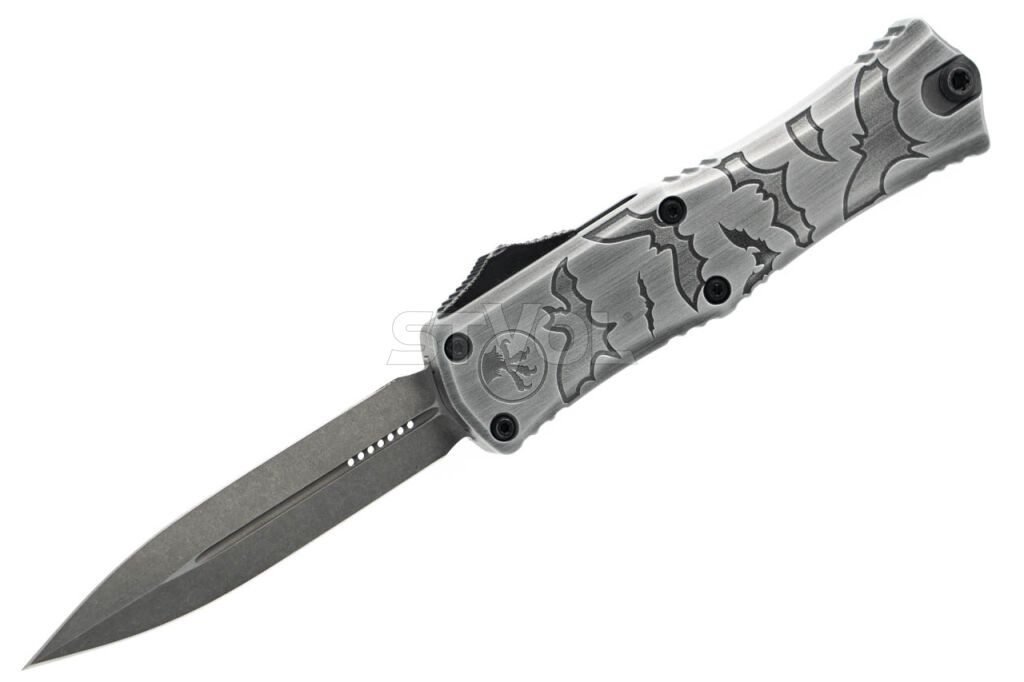 Нож Microtech Hera II Mini D/E OTF, Signature Brushed Metal Bats