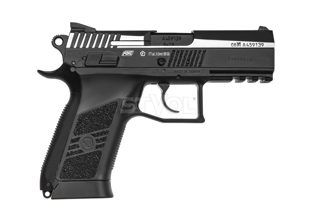 Пистолет пневматический ASG CZ 75 P-07 Nickel Blowback кал.4,5мм Фото 2
