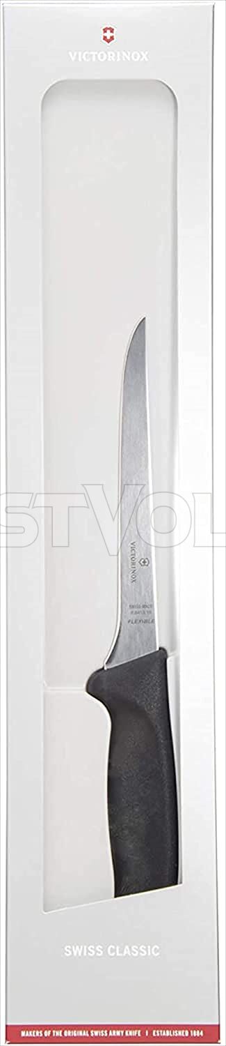 Ніж кухонний Victorinox SwissClassic Boning Flex, вузький, гнучкий, 15 см, чорний, под. кор. фото 2