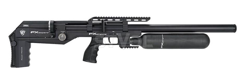 Пневматична редукторна гвинтівка FX Airgun Leopard Black Sniper Bottle .177 кал фото 2