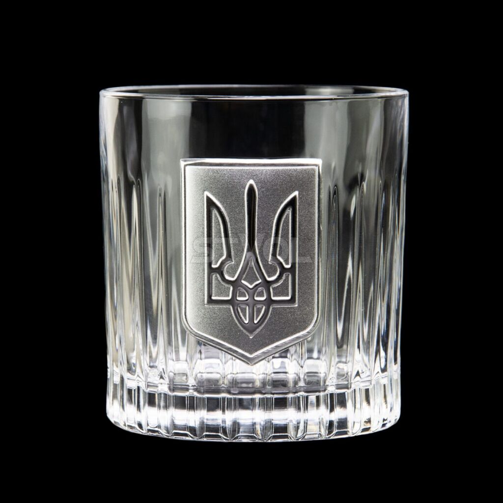 B6TRY2XS Набір келихів для віскі «Тризуб» Boss Crystal, 6 келихів, срібло, кришталь фото 2