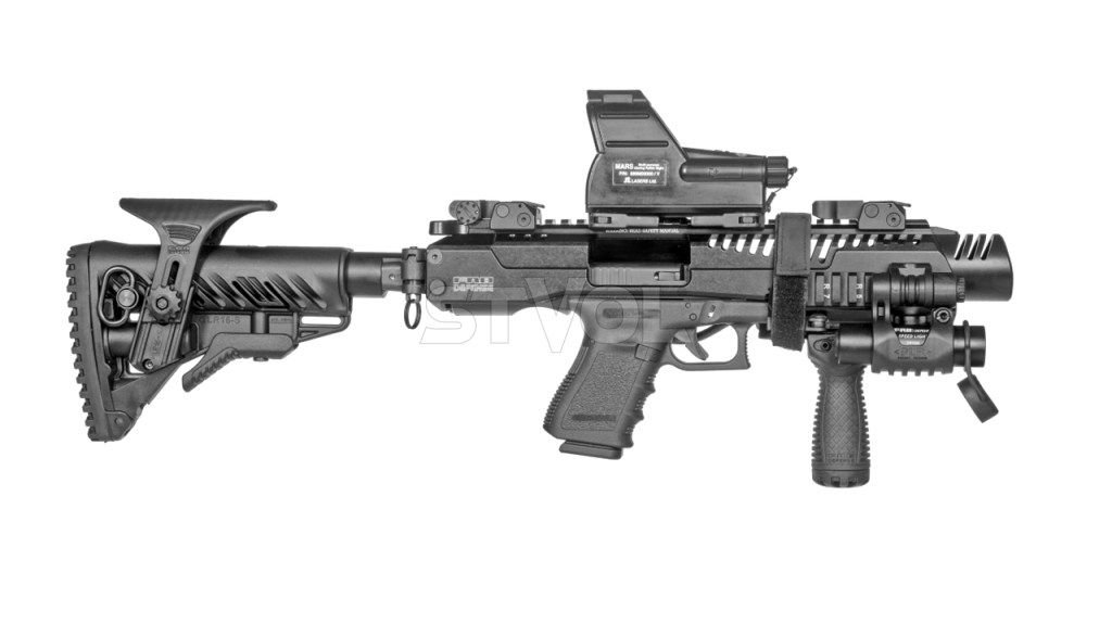 Приклад складаний FAB для M16 \ AR16, регульована щока фото 2