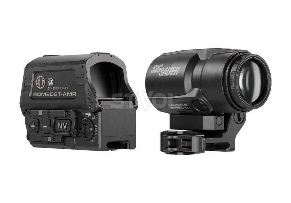 Комплект Sig Optics коллиматор ROMEO8T-AMR 1X40  і магніфер JULIET3T-AMR 3X22MM фото 3