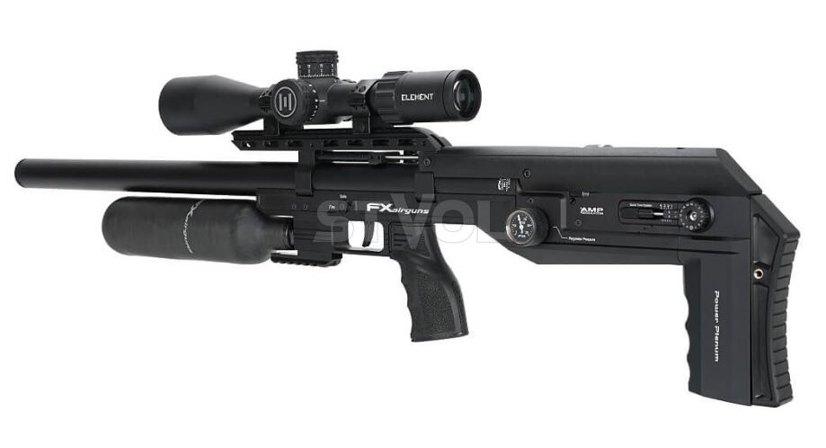 Пневматична редукторна гвинтівка FX Airgun Leopard Black Sniper Bottle .177 кал фото 4