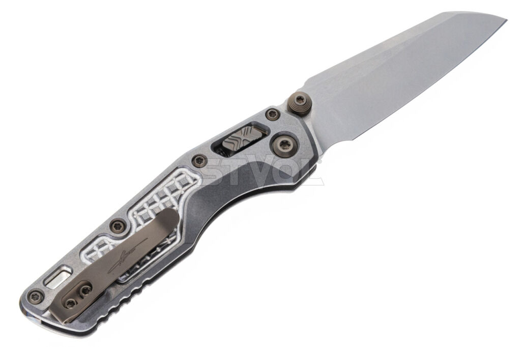 Ніж Microtech MSI Mini Ram-Lok Marfione Select Stnwsh Frag Ti w/ flamed Ti/Br Dbl Vapor фото 2