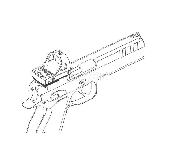 Універсальний адаптер Vector Optics на CZ Shadow 2/SP-01/P-10 C для коліматорів фото 3