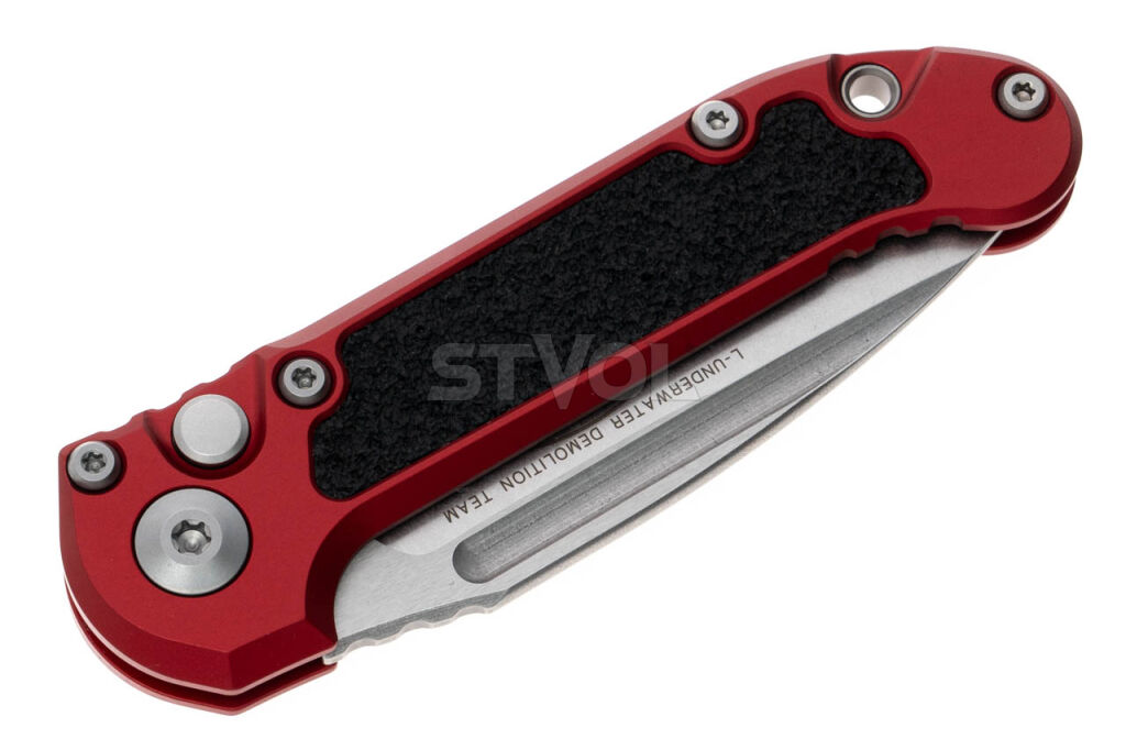 Нож Microtech L.U.D.T. S/E Gen III,  stonewash клинок, красная рукоять Фото 4
