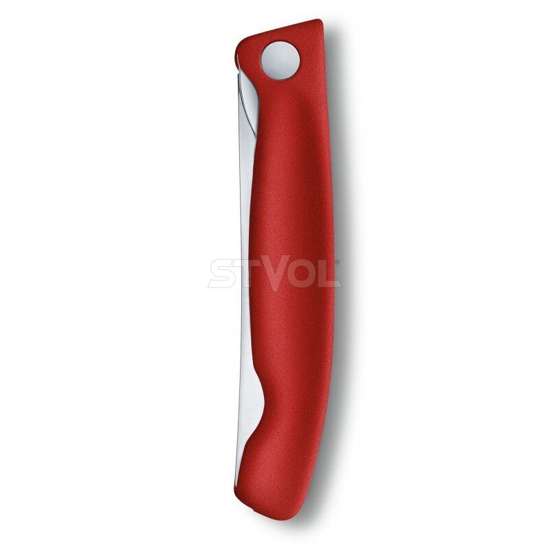 Ніж кухонний складний Victorinox SwissClassic 11 см, заокруглений, червоний, блістер фото 2