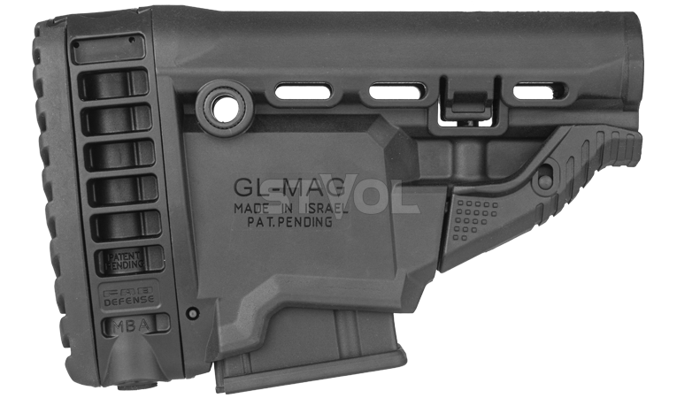 Потиличник / монопод FAB для приклада GL-SHOCK або GL-MAG, чорний фото 2