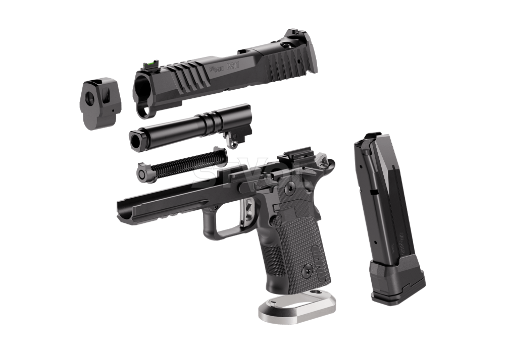 Пистолет спортивный Sig Sauer P211-GTO 9MM, 4.4IN, BLK, ALLOY, COMP, (2) 21RD (1) 23 RD MAG, MAGWELL Фото 9