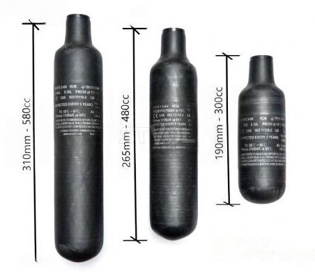 Резервуар для повітря FX Tube/Bottle Carbonfiber 480 cc фото 2