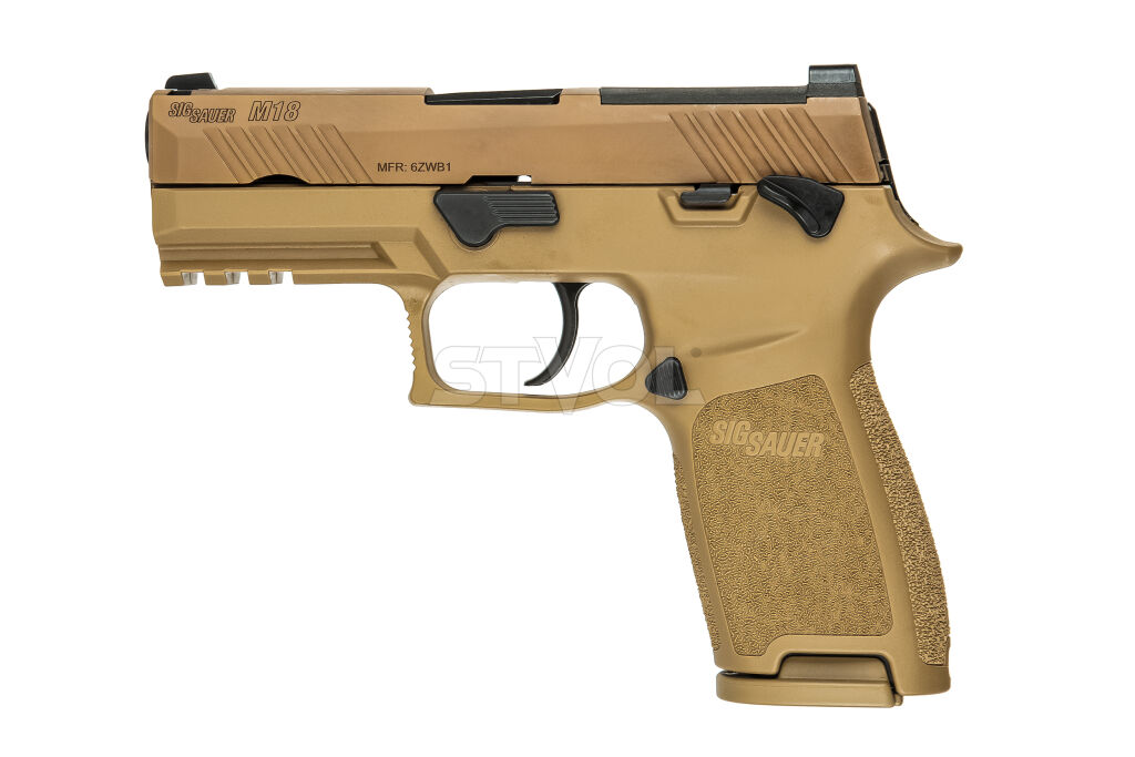 Пистолет спортивный Sig Sauer M18, 9MM, 3.9IN, COYOTE, SIGLITE, (1) 17RD (2) 21RD MAG, MANUAL SAFETY