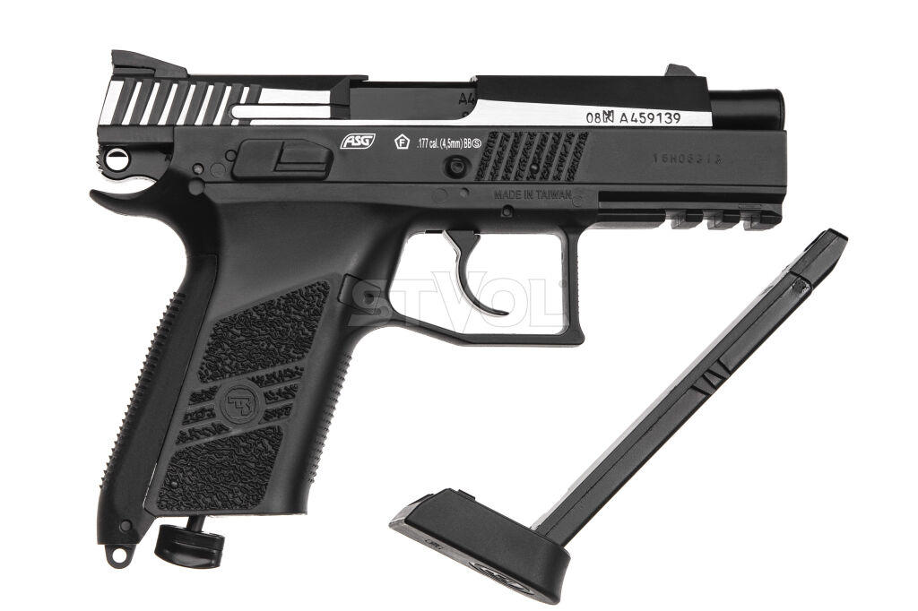 Пистолет пневматический ASG CZ 75 P-07 Nickel Blowback кал.4,5мм Фото 3