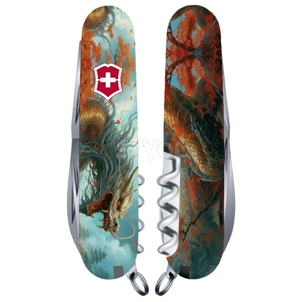 Ніж Victorinox Swiss Army Huntsman Zodiac Бойовий дракон фото