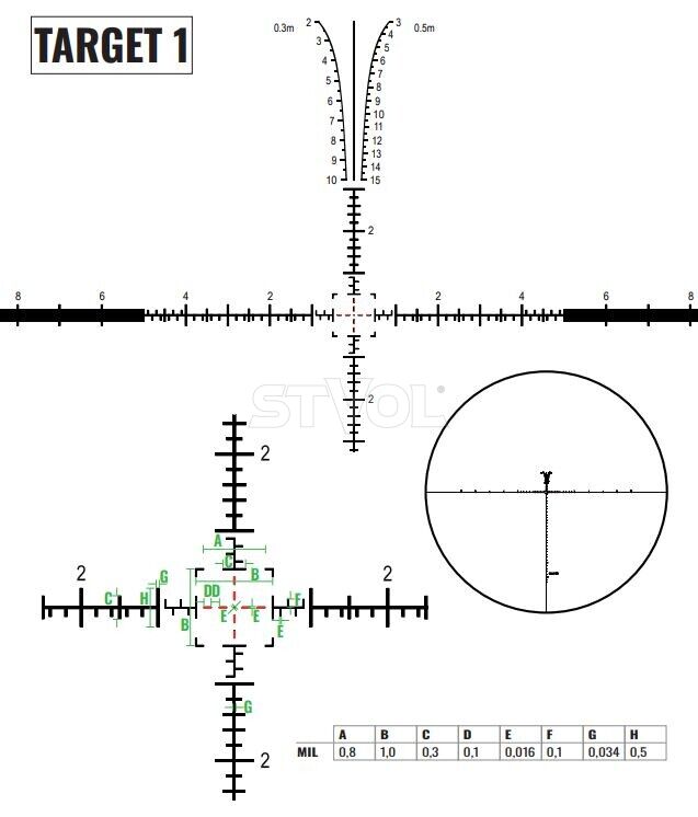 Приціл оптичний ZCO ZC5-27x56 Target1 CCW фото 4