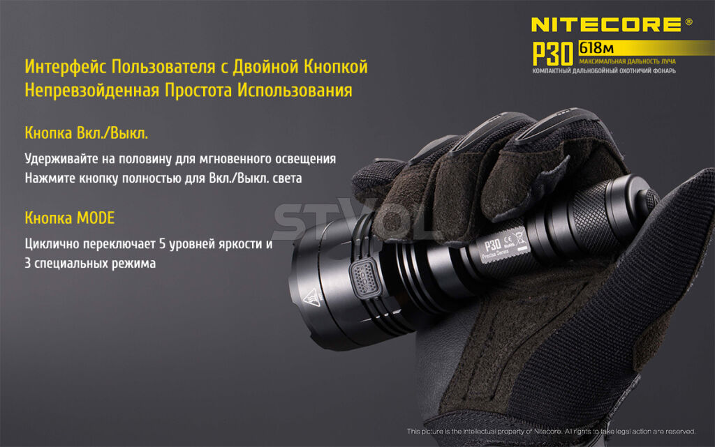 Ліхтар Nitecore P30 фото 10