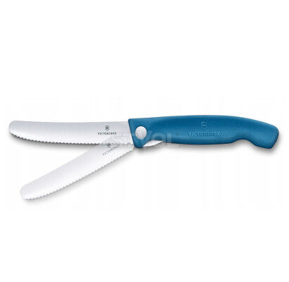 Ніж кухонний складний Victorinox SwissClassic 11 см, заокруглений, синій фото 2
