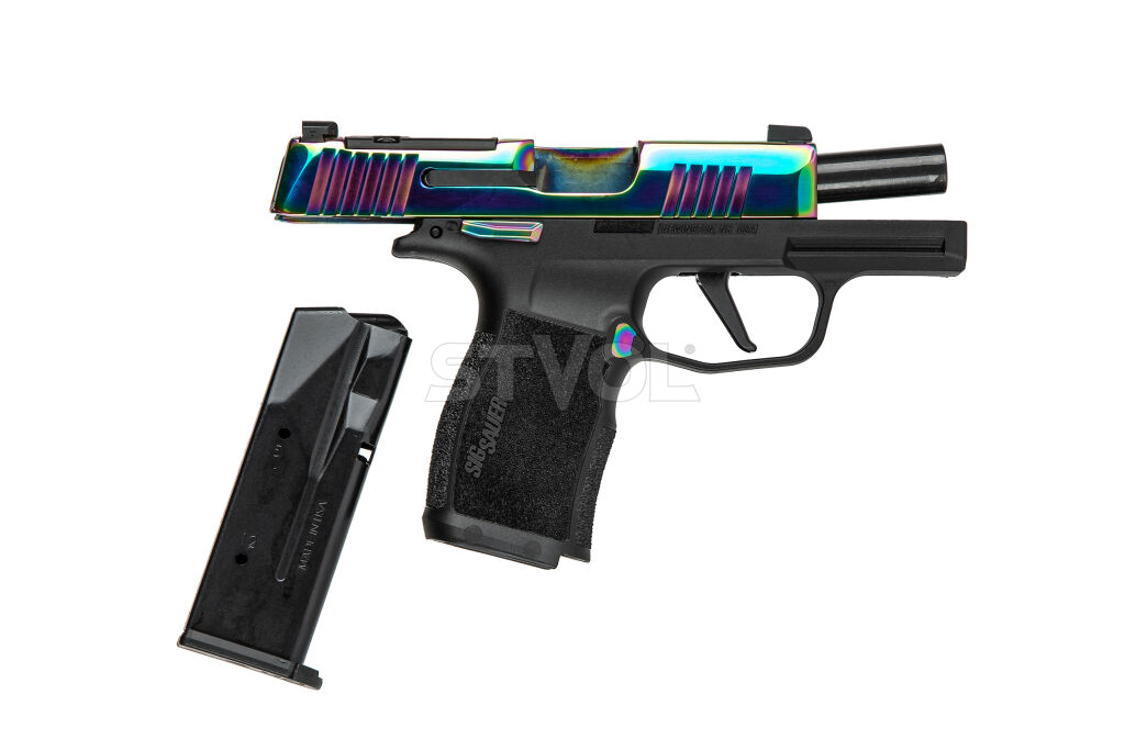Пістолет спортивний Sig Sauer P365X 9MM, 3.1IN, RAINBOW & BLK, (2) 12RD STEEL MAG, MS, OR фото 6