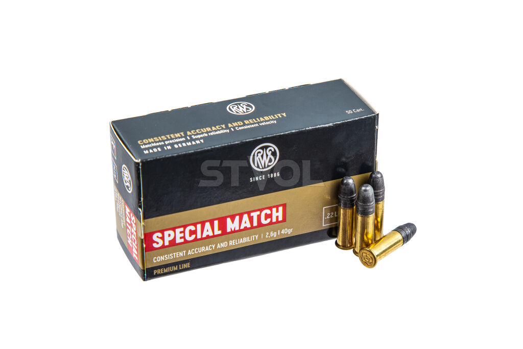2134233 Патроны нарезные RWS Special Match, кал. 22LR, 40GR (2,6 г), 330 м/с, 50 шт.