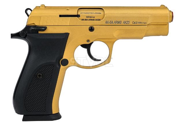 Пистолет сигнальный Aksa Arms cal.9 PAK (CZ) Gold Фото 2