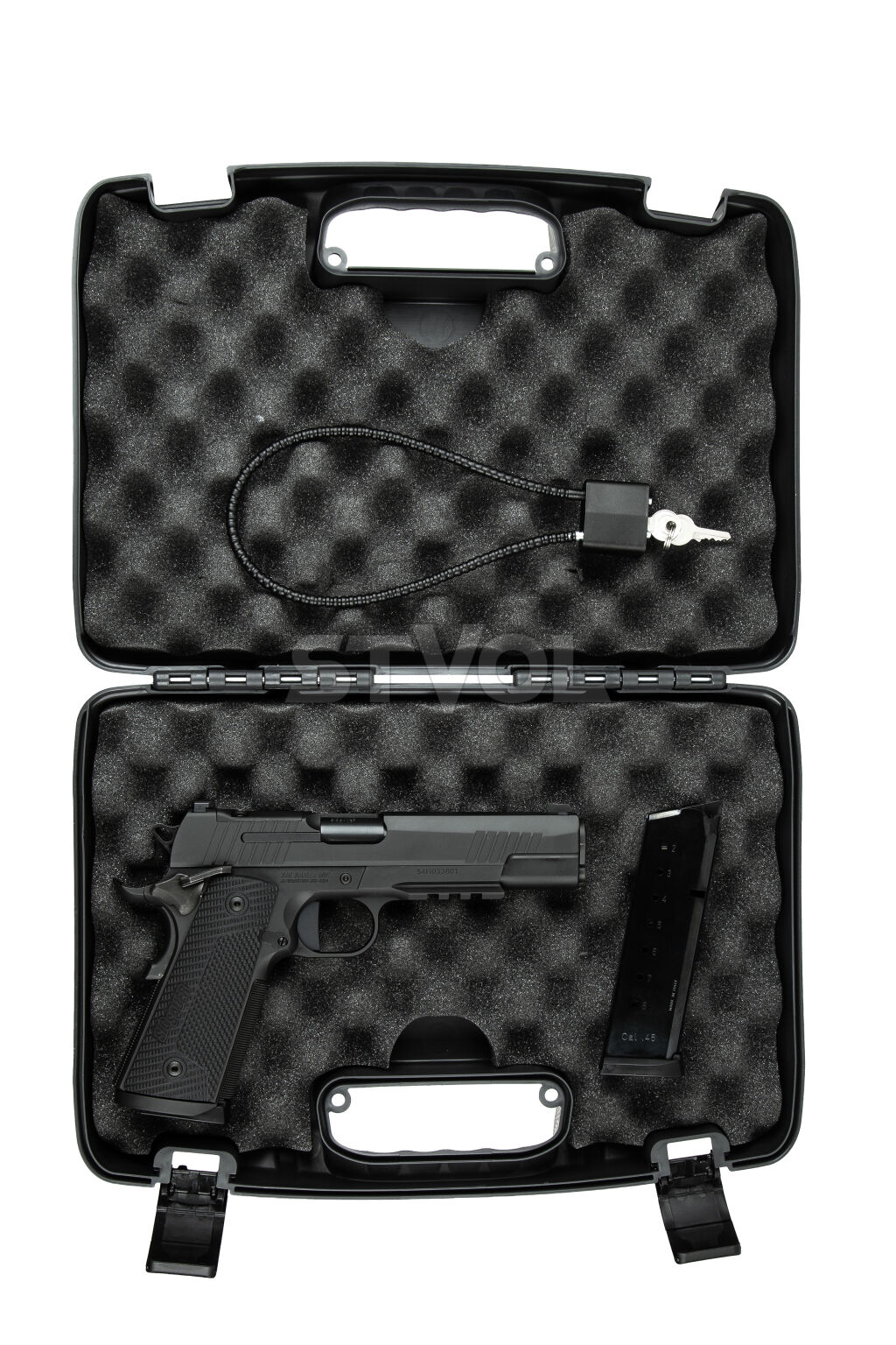 Пістолет спортивний Sig Sauer 1911, 45 AUTO, 5IN, X-SERIES, BLK, G10, (2) 8RD STEEL MAG, OR фото 8