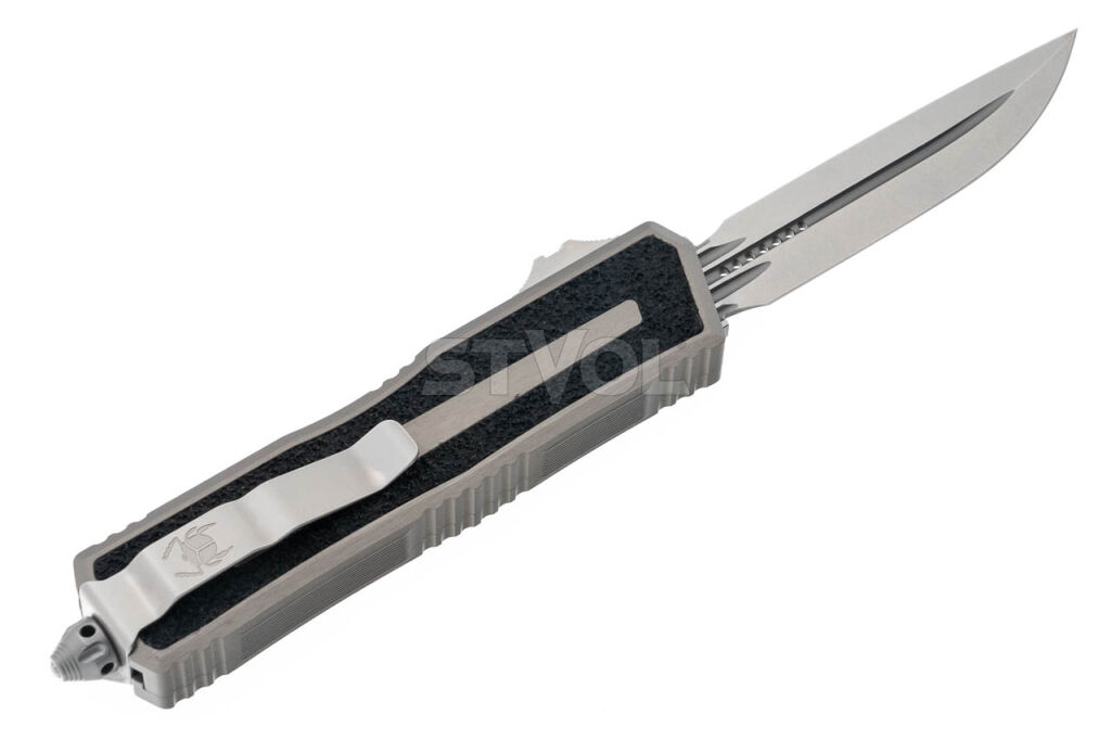 Ніж Microtech Scarab II Gen III D/E-S, stonewash, чорно-сірий фото 2