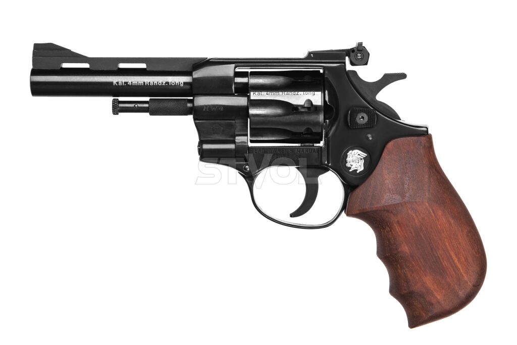 Револьвер под патрон флобера Weihrauch Magnum 4" деревянная рукоять