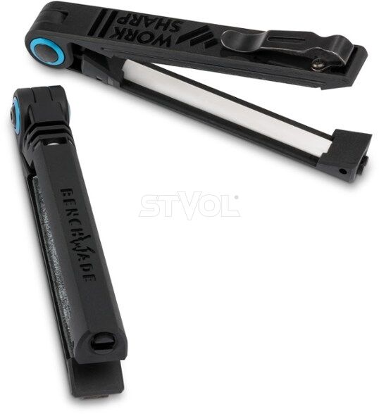 Складане точило Benchmade "EDC folding sharpener - Edge Maintenance Tool", кераміка+шкіра фото