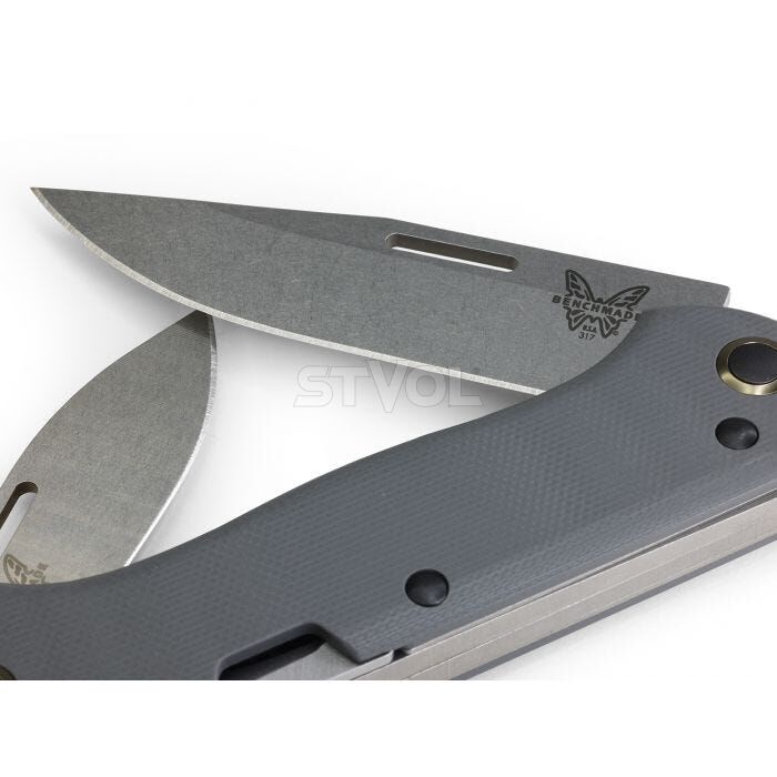 Нож Benchmade "Weekender", 2 клинка, серый Фото 12