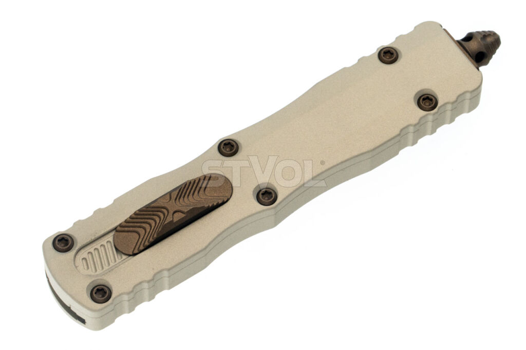 Нож Microtech Dirac D/E OTF, Burnt Bronze Standard Champagne Фото 3