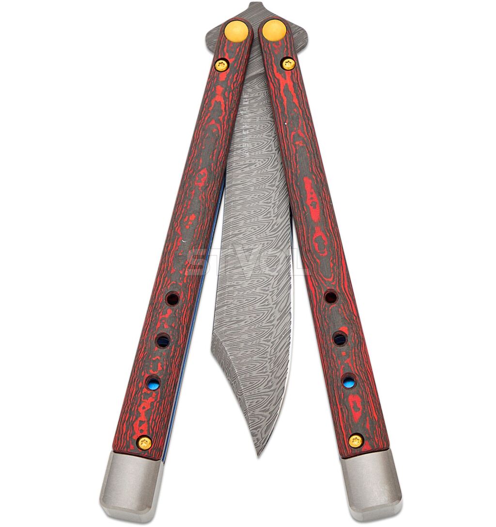 Нож Benchmade "Necron Limited", balisong, weehawk dama, lava flow fat carbon Фото 6