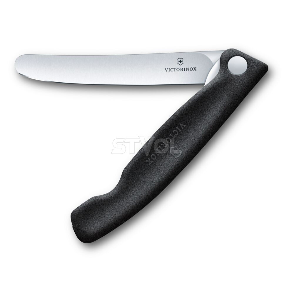 Ніж кухонний складний Victorinox SwissClassic 11 см, заокруглений, чорний фото