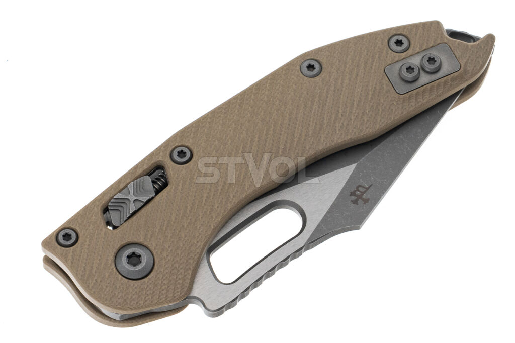 Ніж Microtech Stitch Ram-Lock, fluted, Apoc, руків'я G10 tan фото 4