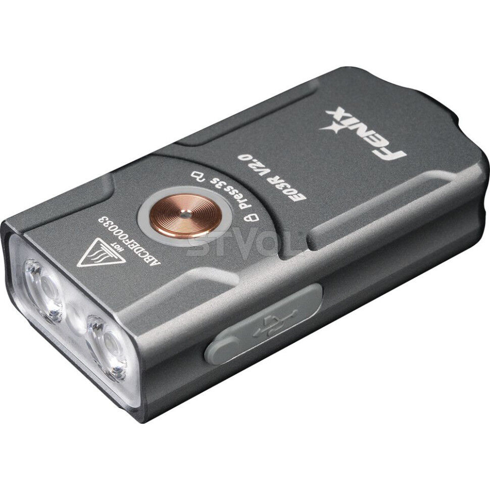 E03RV20GR Ліхтар наключний Fenix E03R V2.0, сірий фото