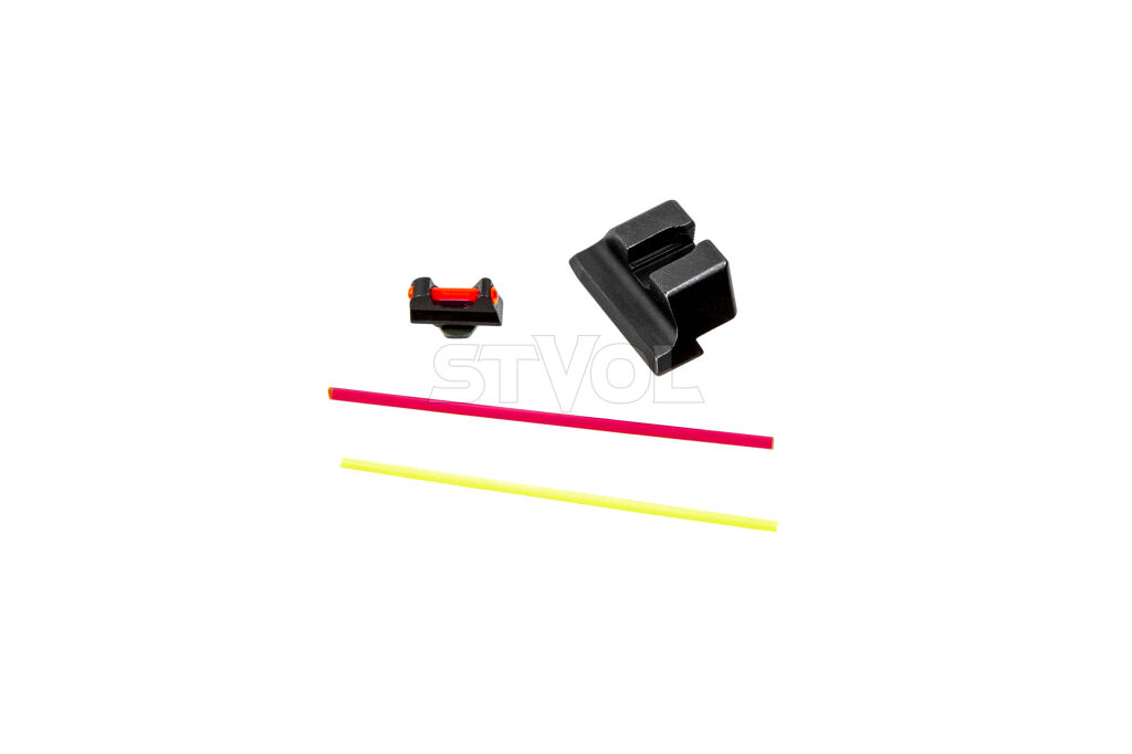 Мушка + целик Trijicon Fiber Set Red для пистолетов Glock 9mm/.40 (кроме MOS) Фото 3
