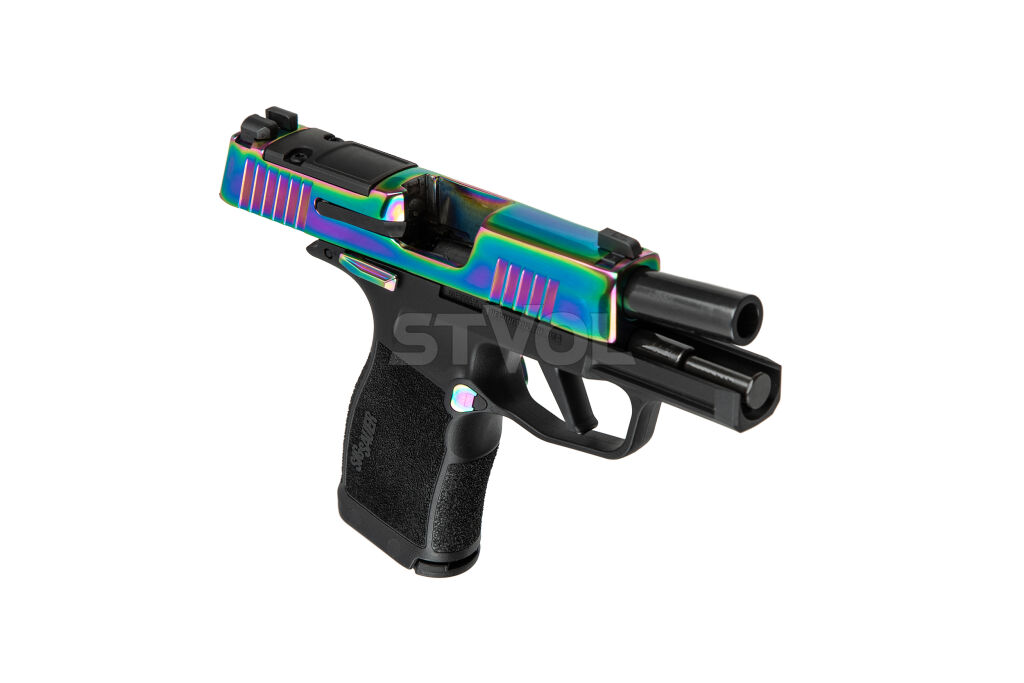 Пістолет спортивний Sig Sauer P365X 9MM, 3.1IN, RAINBOW & BLK, (2) 12RD STEEL MAG, MS, OR фото 5