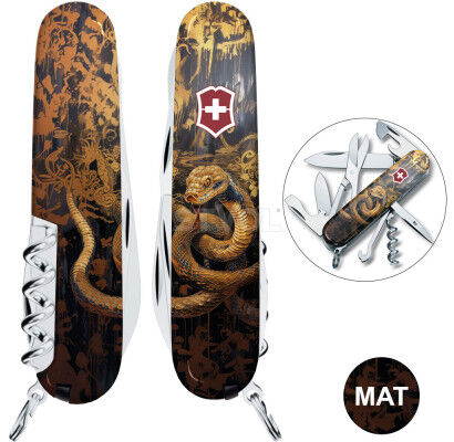 Ніж Victorinox Swiss Army Climber Zodiac Золота дерев'яна змія фото 3