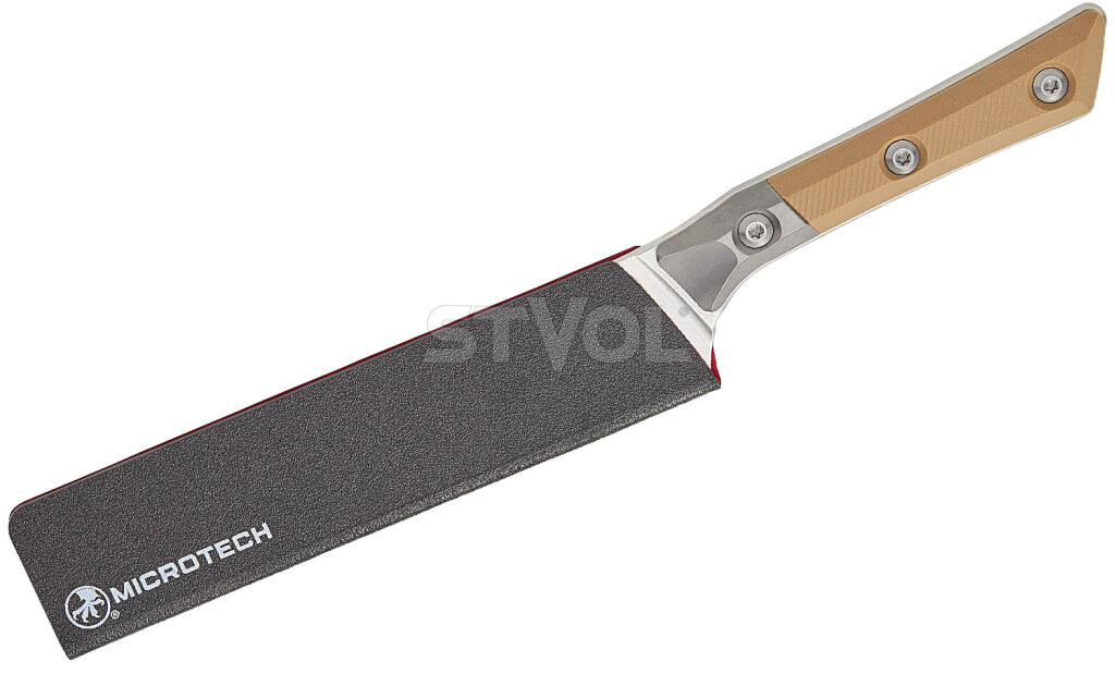 Універсальний кухонний ніж Microtech Utility 6" Tan G-10 з больстером фото 3