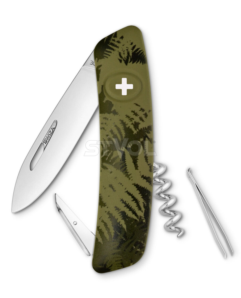 Нож Swiza C01, olive fern