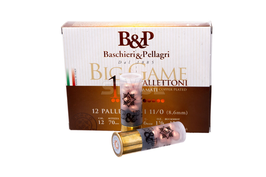 Картеч B&P BIG GAME PALLETTONI  (12P)  к.12/20/70 №11/0, 10/100шт 45гр фото