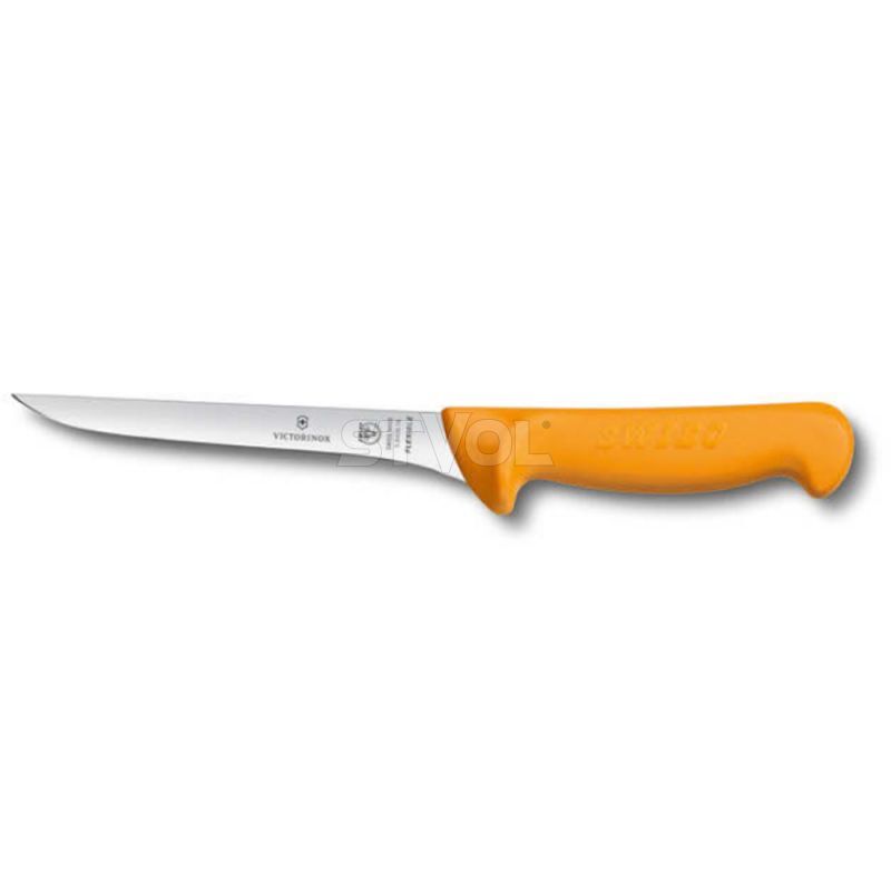 Ніж кухонний обваловувальний Victorinox Swibo Boning, вузький, гнучкий, помаранчевий, 13 см фото