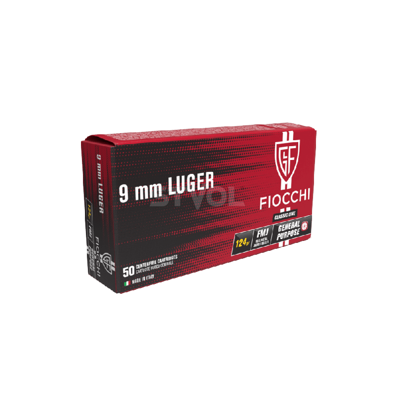 Патрони нарізні Fiocchi 9х19 Luger FMJ 124Gr (8.04 г) фото 2