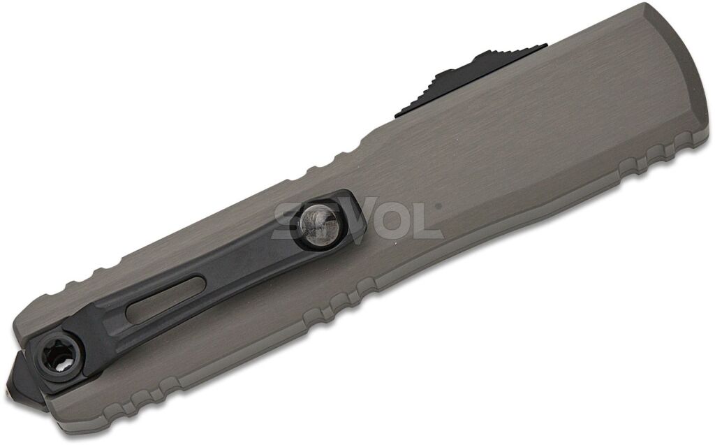 Ніж Microtech Ultratech Gen III OTF, ZBP D/E, tatical, напівсеррейтор, сірий фото 4