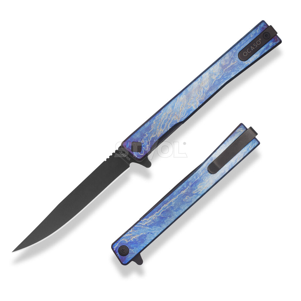 Ніж Ocaso "Solstice", Anodized titanium, Black фото