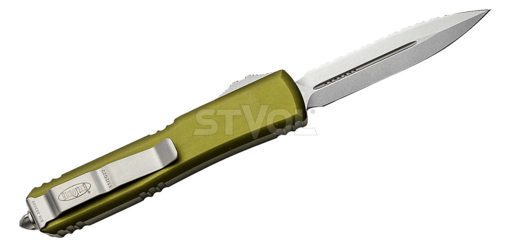 Ніж Microtech Ultratech Gen IV OTF D/E серрейтор Stonewash OD Green фото 2