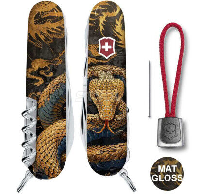 Нож Victorinox Swiss Army Huntsman Zodiac Деревянная змея Фото 2
