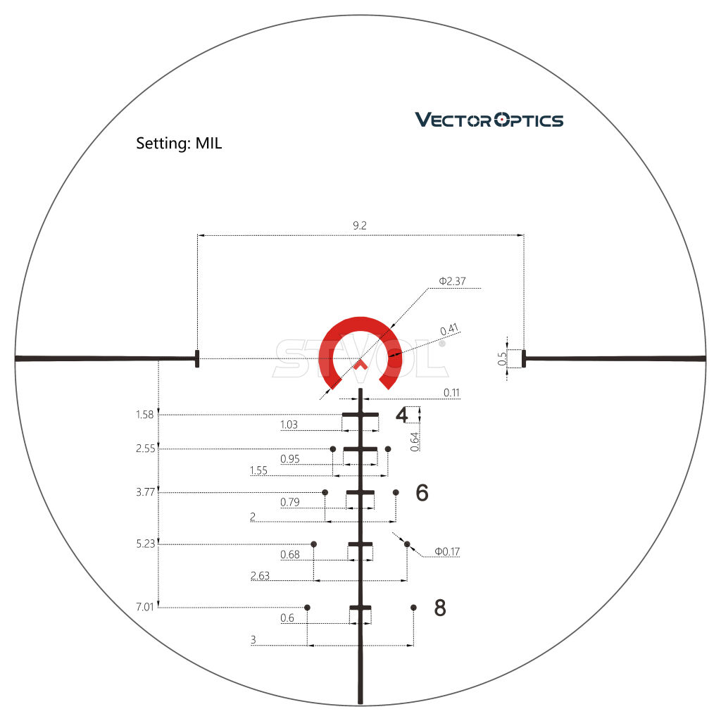 Прицел оптический Vector Optics Continental 1-6x28 (34mm) illum. FFP Tactical Фото 9