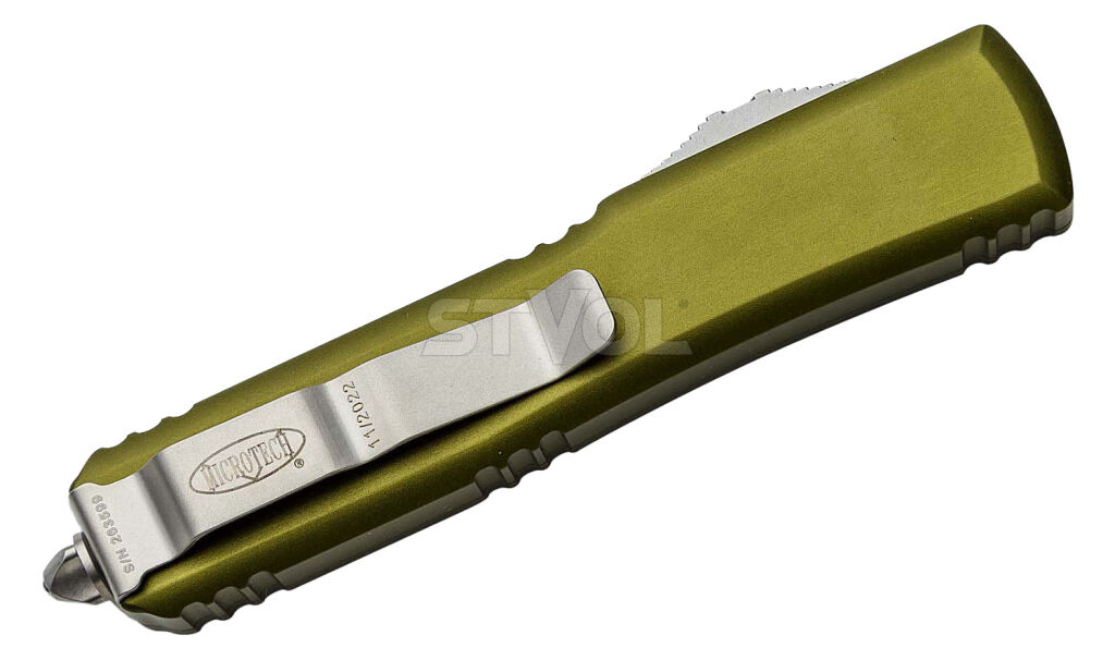 Ніж Microtech Ultratech Gen IV OTF D/E серрейтор Stonewash OD Green фото 4